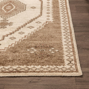 Hand-knotted Luxor area rug by Classic Home featuring intricate patterns and rich colors for elegant room decor.