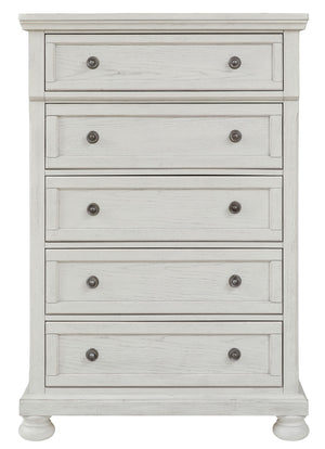 Robbinsdale - Five Drawer Chest - Antique White - R&R Furniture Gallery (Fountain Valley, CA)