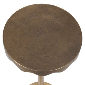 Aluminum Accent Table - Antique Brass
