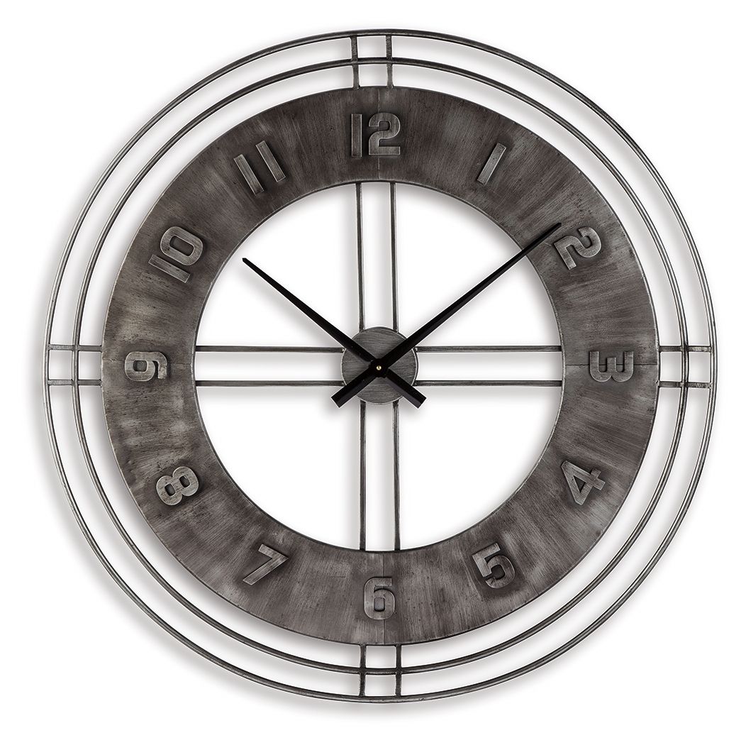 Ana Sofia - Wall Clock - Antique Gray - R&R Furniture Gallery (Fountain Valley, CA)