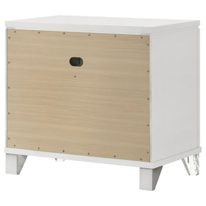 2 Drawer Nightstand With Accents - White