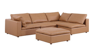 1100 - 5-Piece Right Arm Facing 3-Seat Sectional (Top-Grain Italian Leather)