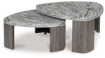 Surmour - Stacked Cocktail Table - Gray / Brown - R&R Furniture Gallery (Fountain Valley, CA)