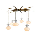 Superstar - 6 Light Pendant - Brass / White