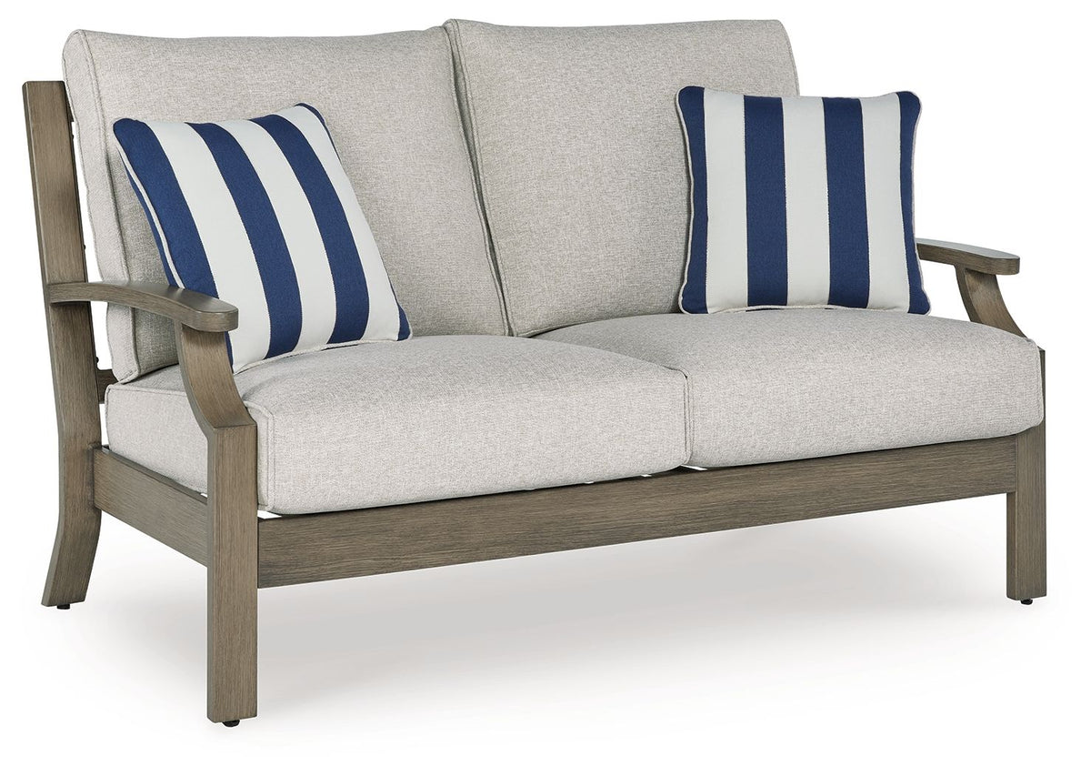 Rainier Ranch - Loveseat With Cushion - Brown / Beige - R&R Furniture Gallery (Fountain Valley, CA)