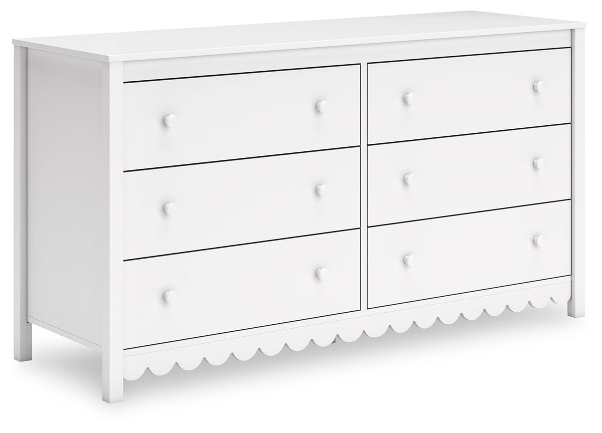 Hallityn - Six Drawer Dresser - White - R&R Furniture Gallery (Fountain Valley, CA)