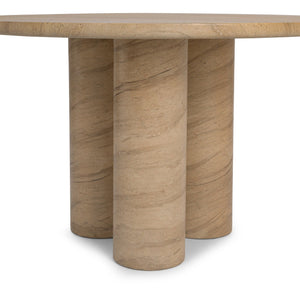 Niva - 47" Outdoor Round Dining Table - Beige - R&R Furniture Gallery (Fountain Valley, CA)