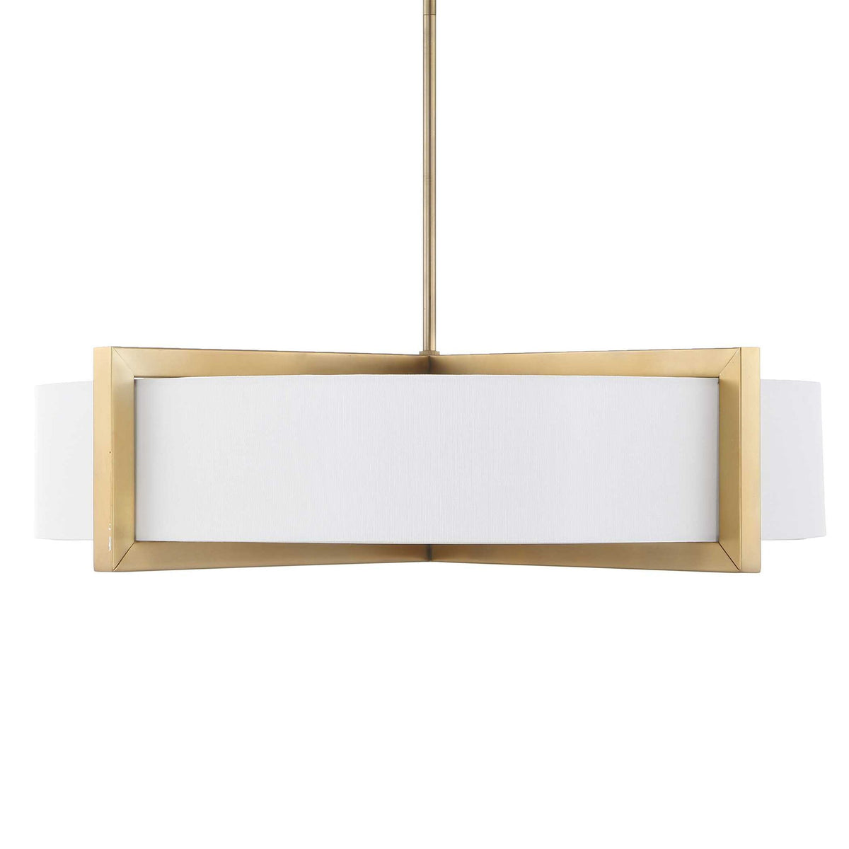 Cresson - 4 Light Drum Pendant - White / Gold