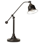 Edmond - Bell Down Table Lamp With Shade - Brown