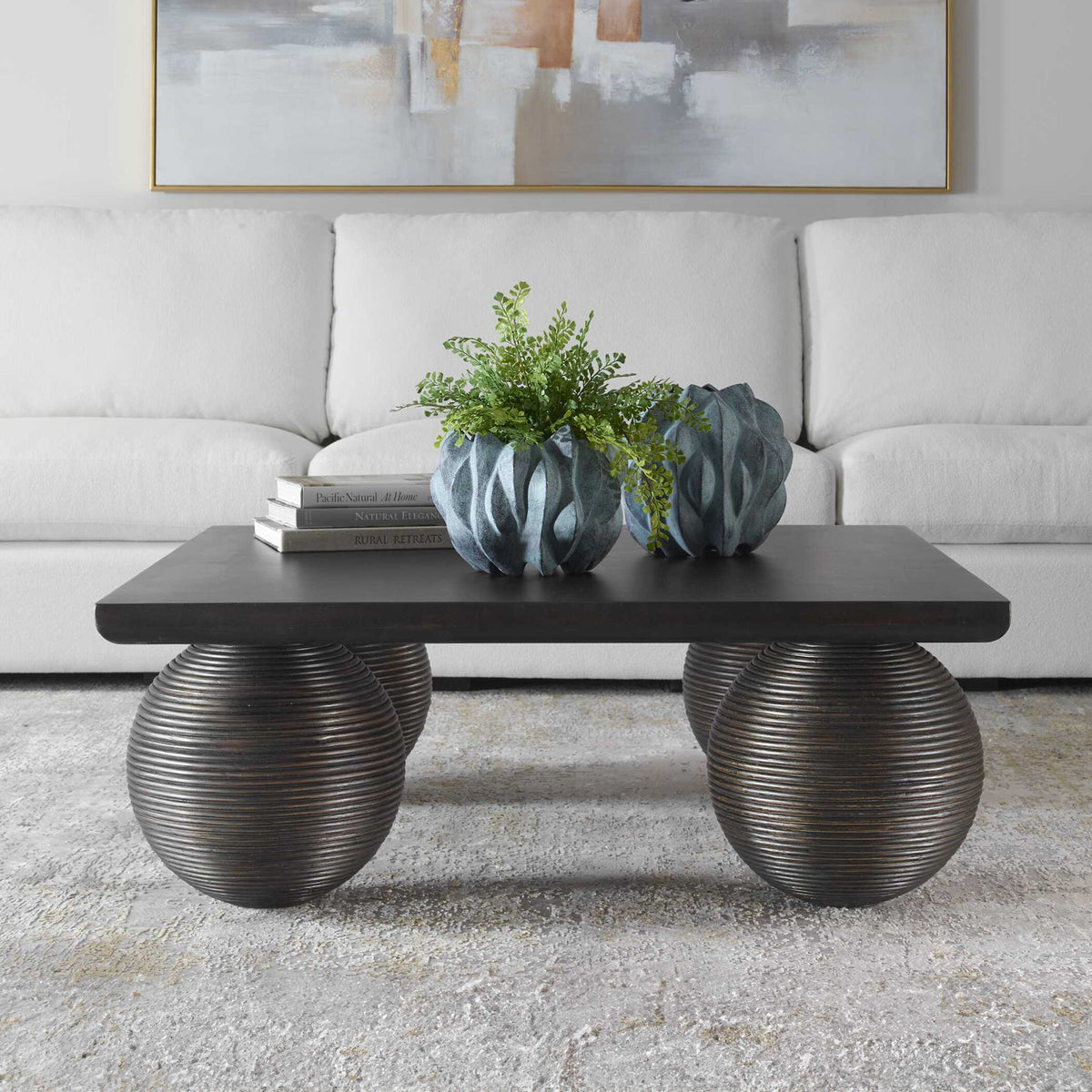 Kasson - Sphere Leg Coffee Table - Black