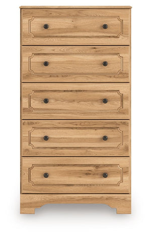 Aleaport - Five Drawer Chest - Warm Brown - R&R Furniture Gallery (Fountain Valley, CA)