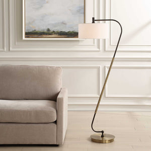 Irwin - Floor Lamp - Curved Brass