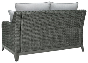Elite Park - Loveseat w/Cushion - Gray - R&R Furniture Gallery (Fountain Valley, CA)