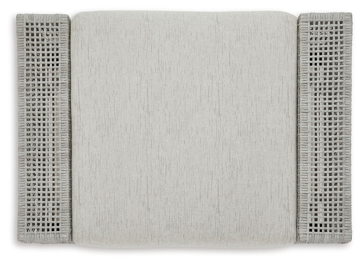 Seton Creek - Ottoman With Cushion - Gray - R&R Furniture Gallery (Fountain Valley, CA)