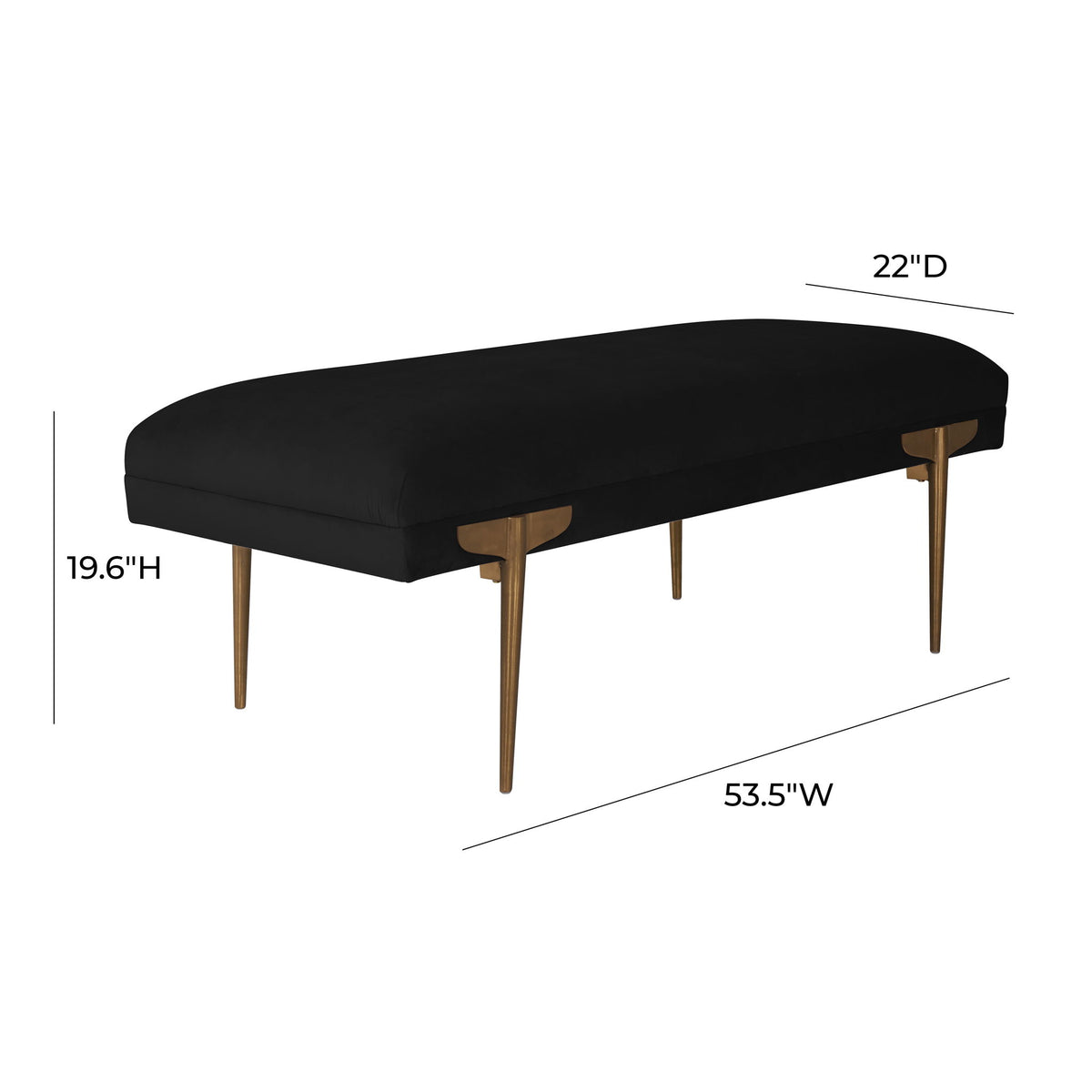 Brno - Velvet Bench - R&R Furniture Gallery (Fountain Valley, CA)