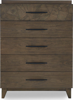 Broderick Five-Drawer Chest in Wild Oats Brown (2024)
