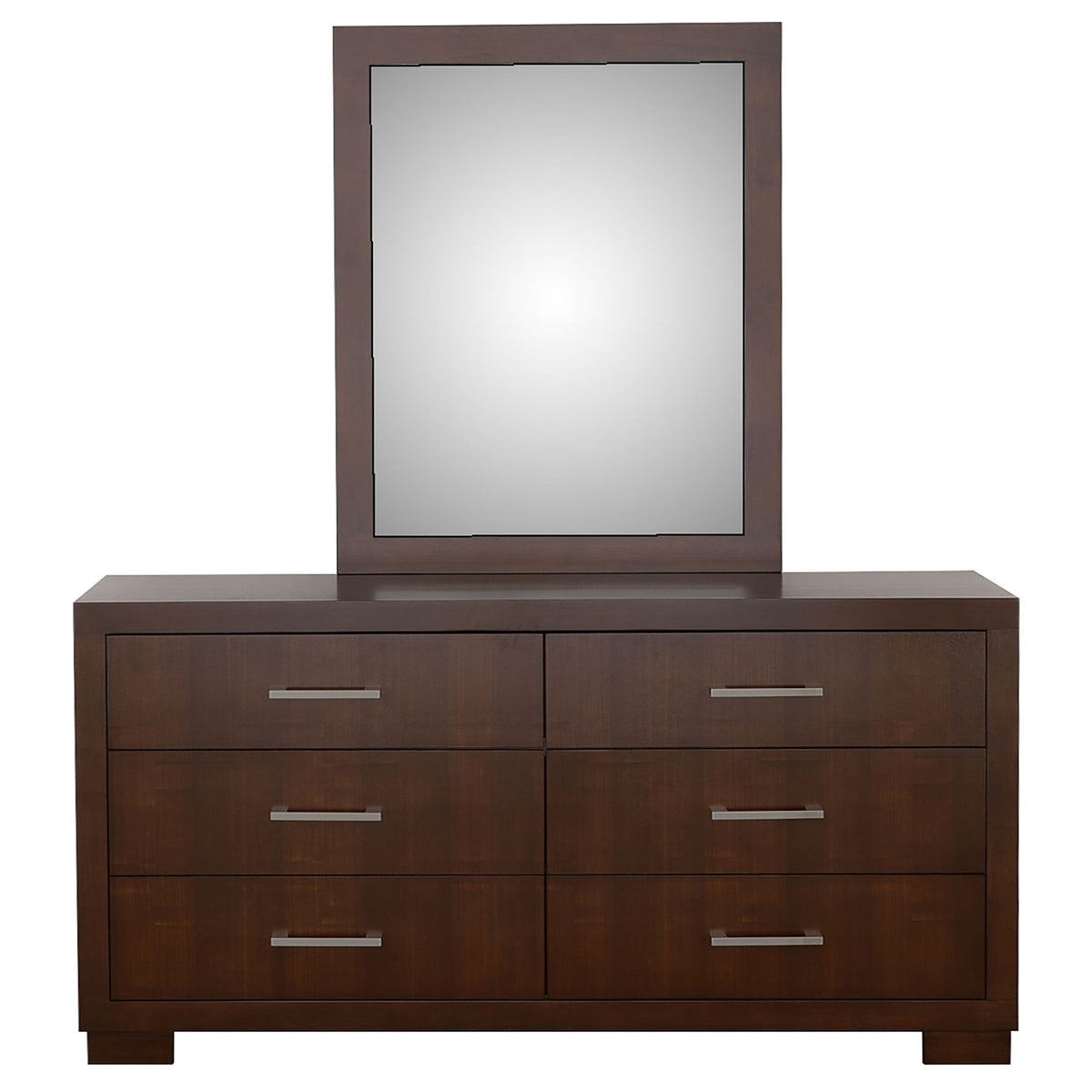 Polk - 6 Drawer Dresser With Mirror - Cappuccino