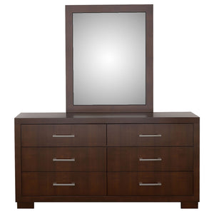 Polk - 6 Drawer Dresser With Mirror - Cappuccino