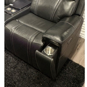 Gary - Power Reclining Loveseat With Cooler In Center Console - Black