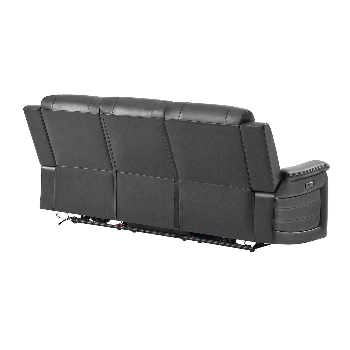 Ian - Power Reclining Sofa With LED & Global Surround System - Charcoal