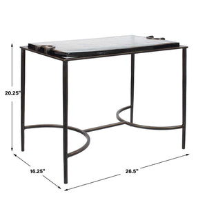 Eisen - Textured Glass Accent Table - Bronze