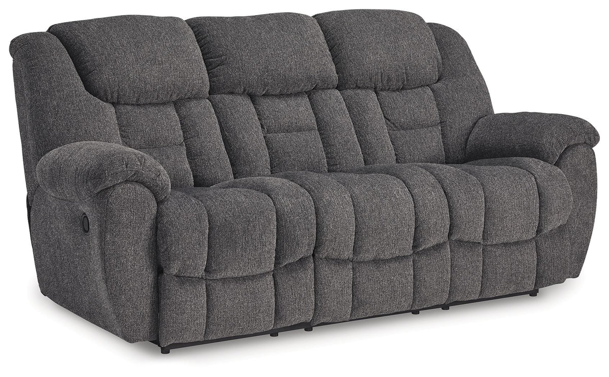 Foreside - Reclining Sofa - Charcoal - R&R Furniture Gallery (Fountain Valley, CA)