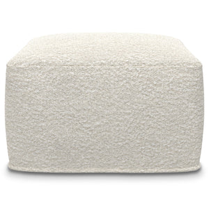 Chantal - Square Pouf - Ivory