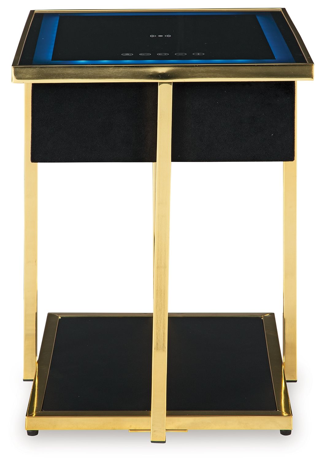 Rexwell - Accent Table With Speaker - Black / Gold Finish - R&R Furniture Gallery (Fountain Valley, CA)
