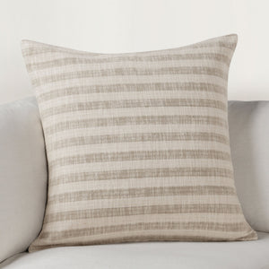 Villa Linna accent pillow in ivory and natural, 24 x 24 inches