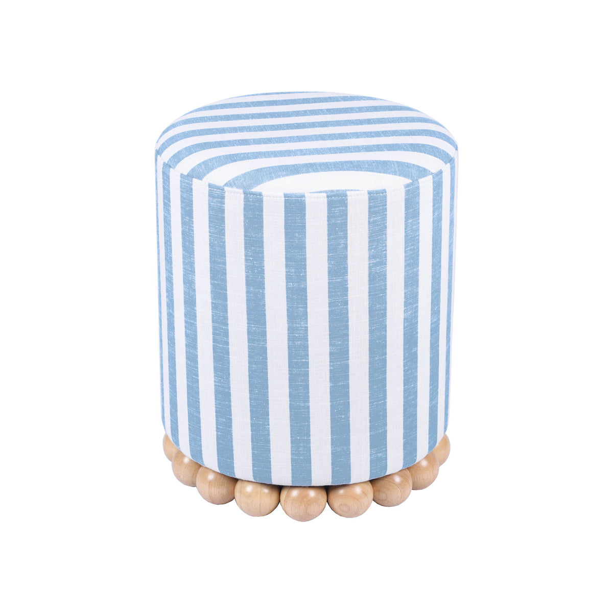 Dex - Striped Linen Ottoman - R&R Furniture Gallery (Fountain Valley, CA)