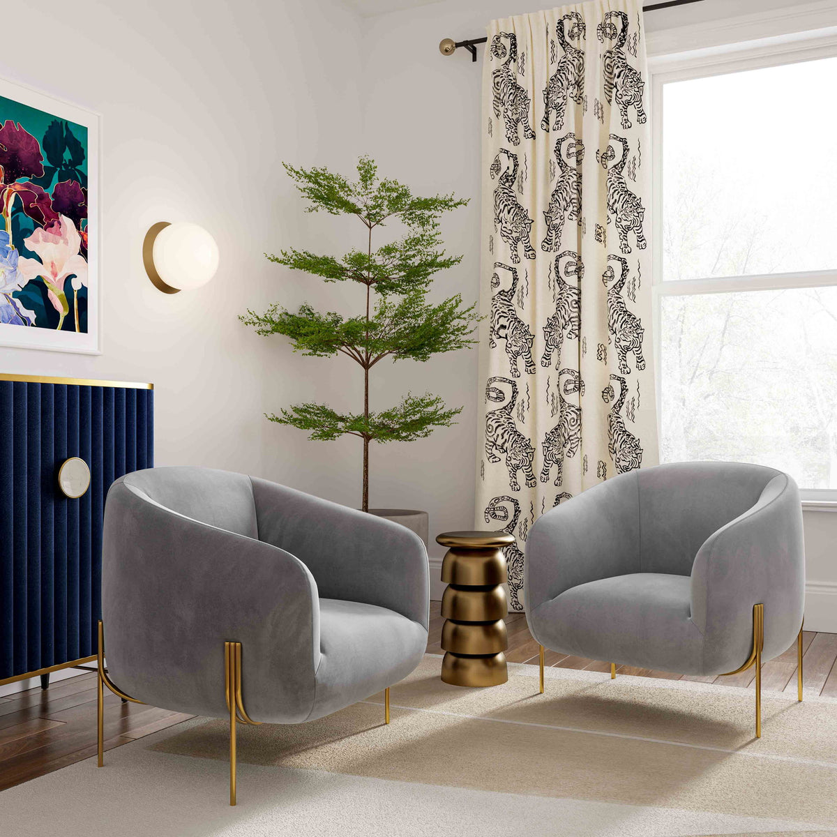 Kandra - Velvet Accent Chair - R&R Furniture Gallery (Fountain Valley, CA)