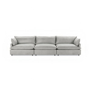 Classic Home Caplan modular sectional sofa with neutral fabric upholstery and plush cushions, perfect for modern living rooms.