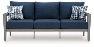 Gali - Sofa / Chairs / Table Set (Set of 4) - Gray / Blue - R&R Furniture Gallery (Fountain Valley, CA)