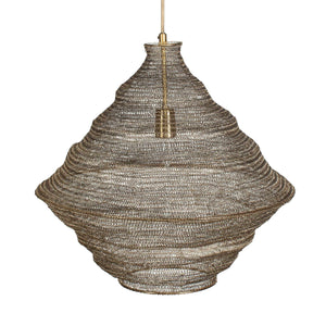 Sigh - Woven Brass 1 Light Pendant - Brass