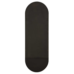 Russo - Travertine Tall Oval Mirror - Bronze / Brown / Gold