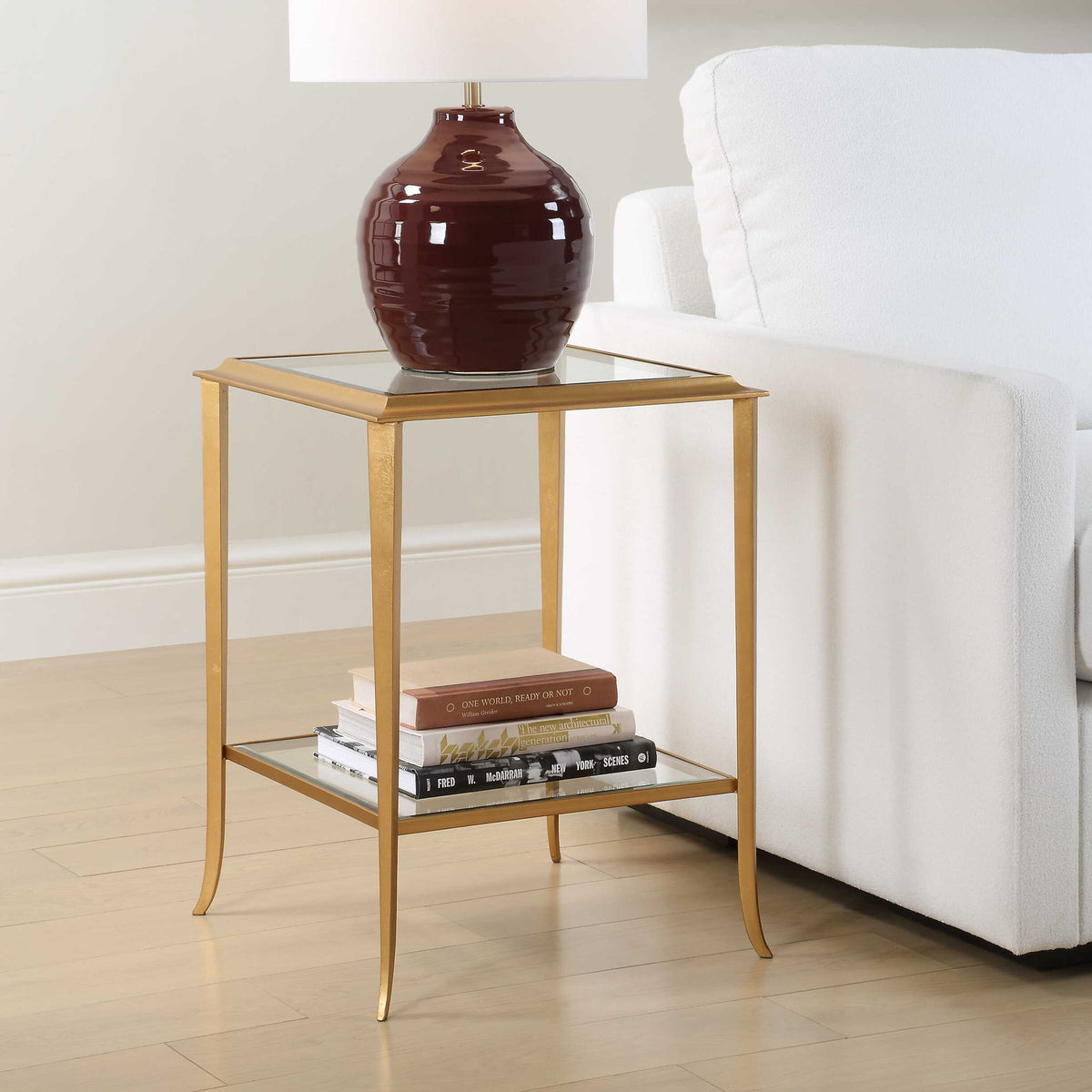 Accent End Table - Gold