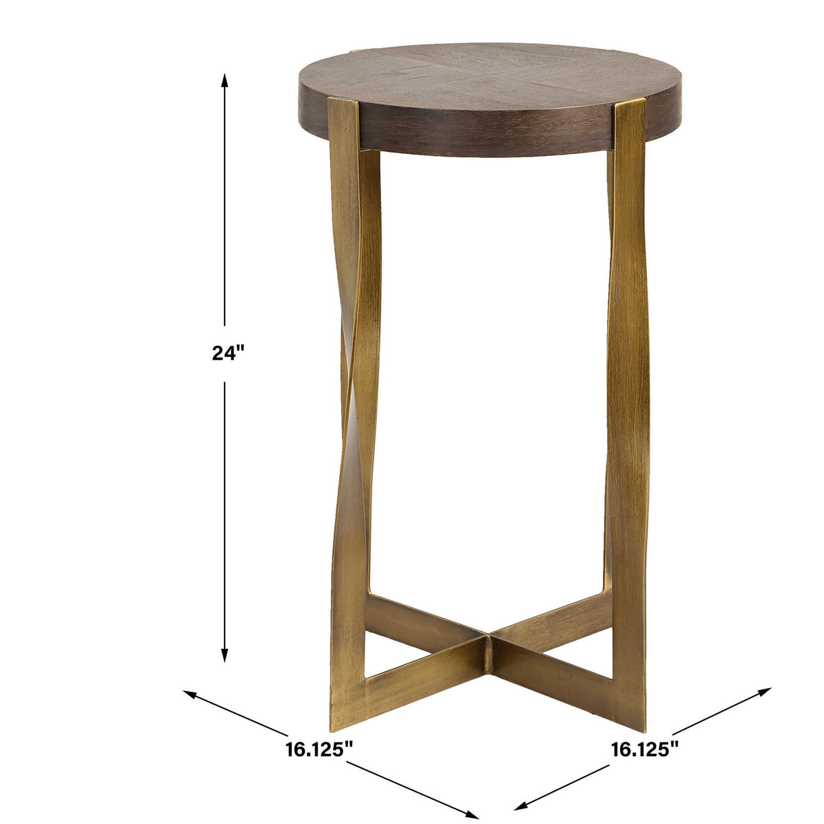 Drew - Brass Accent Table - Bronze