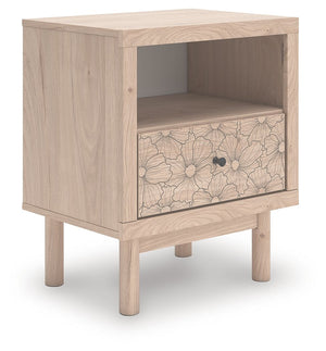 Arloster - One Drawer Night Stand - Tan - R&R Furniture Gallery (Fountain Valley, CA)