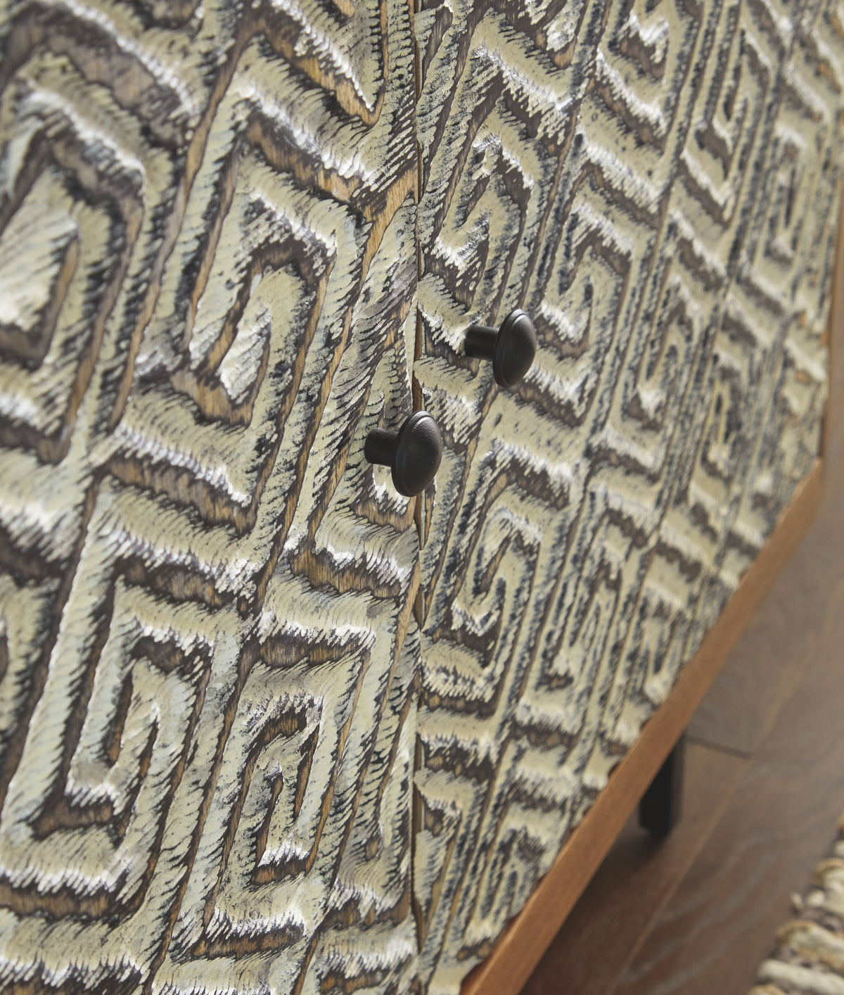 Kerrings - Accent Cabinet - Brown / Black / White - R&R Furniture Gallery (Fountain Valley, CA)