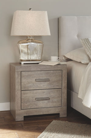 Culverbach - Two Drawer Night Stand - Gray - R&R Furniture Gallery (Fountain Valley, CA)