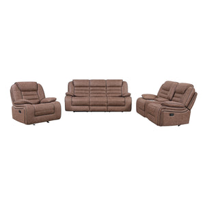 Lucius - Reclining Sofa With Manual Recline - Brown