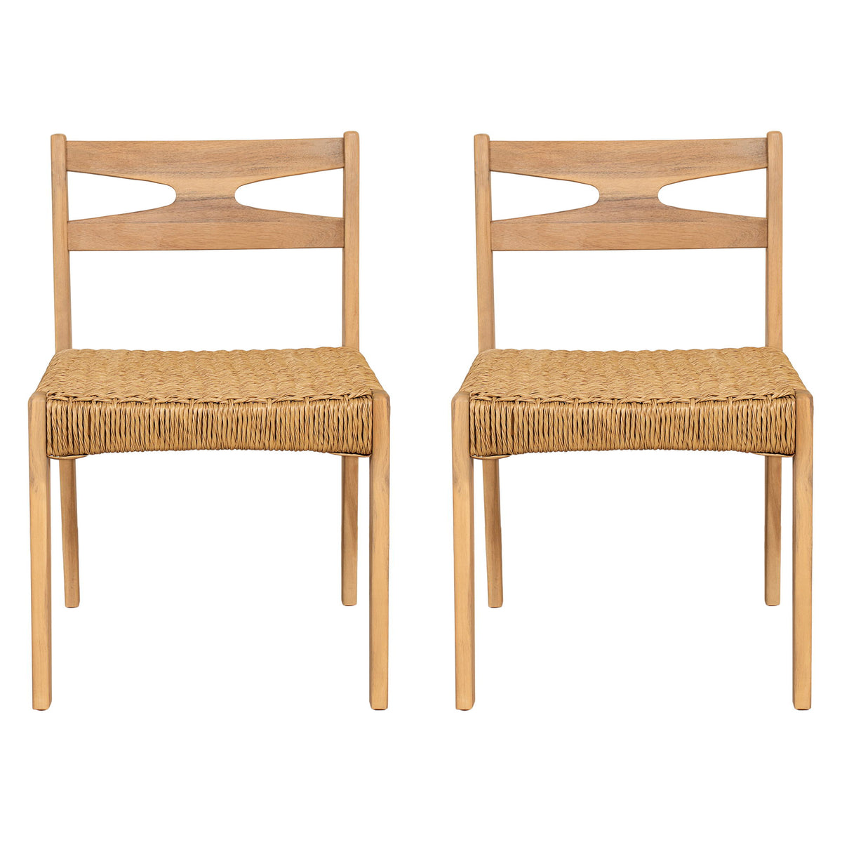 Dining Side Chairs, Indoor Outdoor Armless Chair (Set of 2)