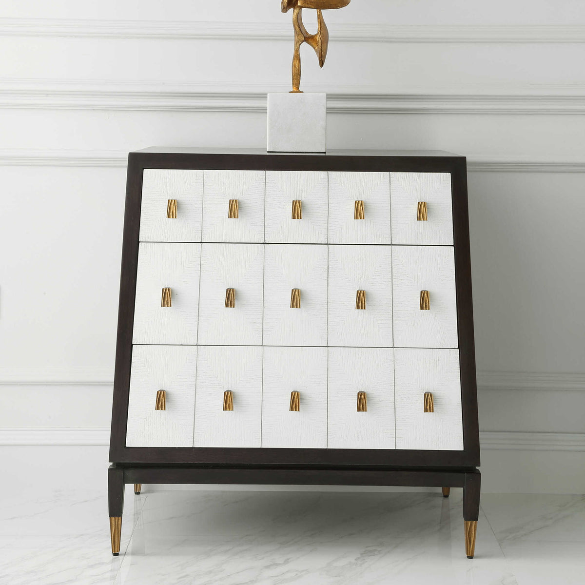 Pyramid - Chest - Walnut/White
