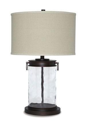 Tailynn - Glass Table Lamp - Clear / Bronze Finish - R&R Furniture Gallery (Fountain Valley, CA)