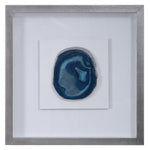 Uttermost Kalia Stone Shadow Box wall decor with blue textured stone finish and modern design, suitable for contemporary interior decoration.