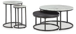 Jusmour - Occasional Nesting Table (Set of 4) - Black / White - R&R Furniture Gallery (Fountain Valley, CA)