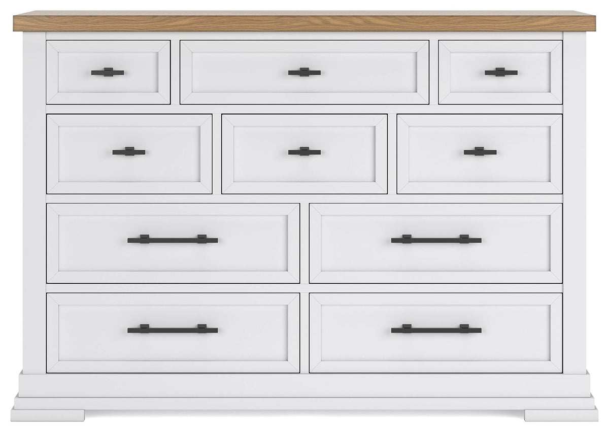 Ashbryn - Dresser - White / Natural - R&R Furniture Gallery (Fountain Valley, CA)