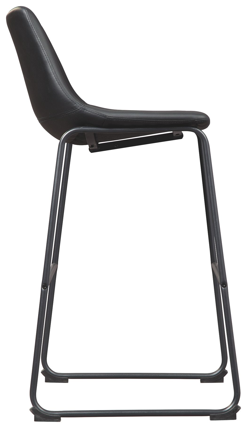 Set of two Signature Design by Ashley® Centiar upholstered barstools with cushioned seats and sleek wooden legs.