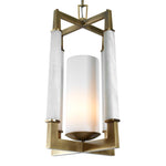 Alabaster Temple - 1 Light Pendant - Brass / White