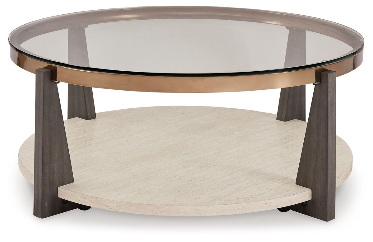 Frazwa - Round Cocktail Table - Multi - R&R Furniture Gallery (Fountain Valley, CA)